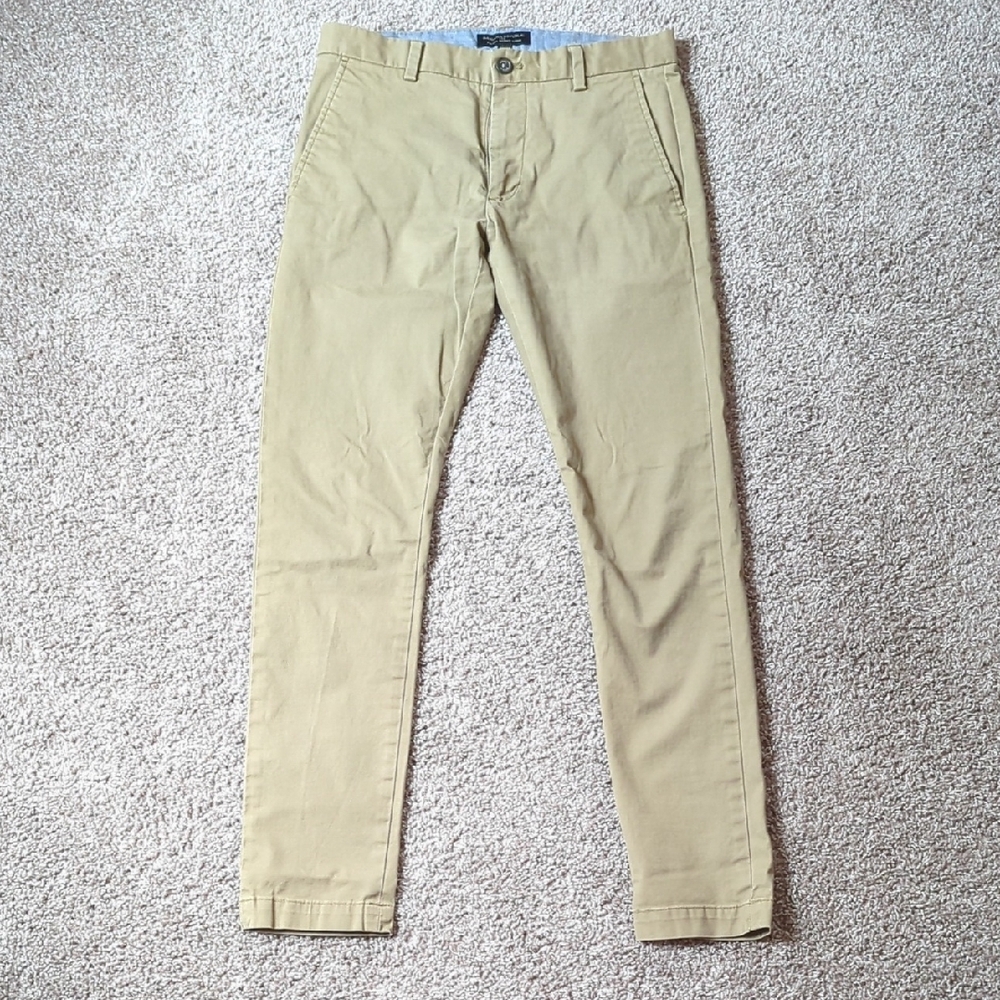 Tan Chinos Slim Fit Cotton Twill